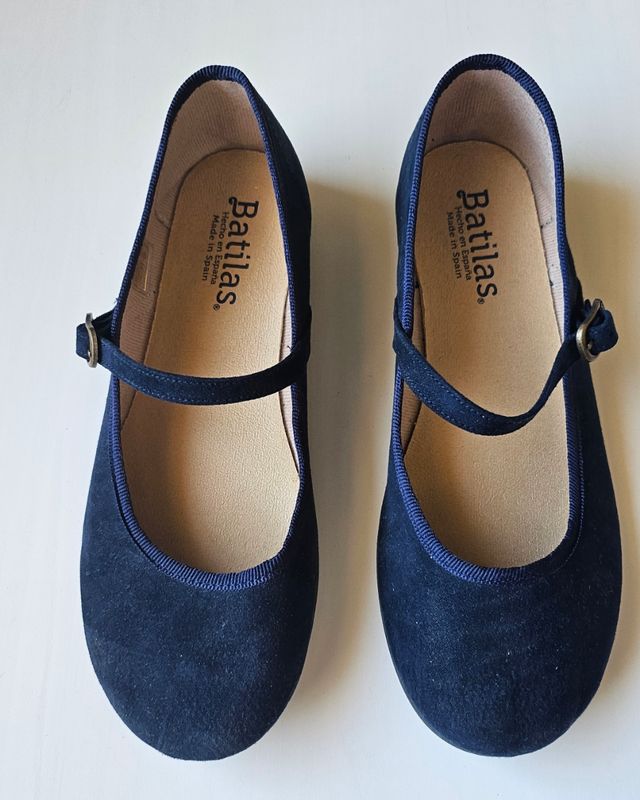 Zapatos de ante Azul Marino Talla 35