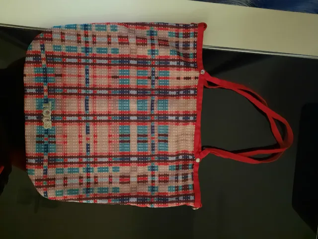 Bolso Tote TOUS Cuadros Rojo Multicolor