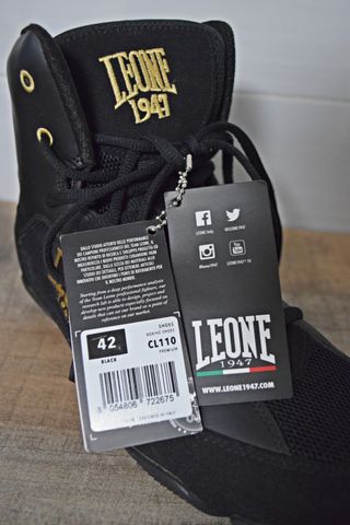 ZAPATILLAS DE BOXEO LEONE 1947 - NEGRAS - Talla 42