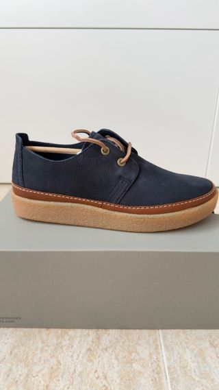 Zapatos Clarks Hombre Talla 42 Azul/Marrón.