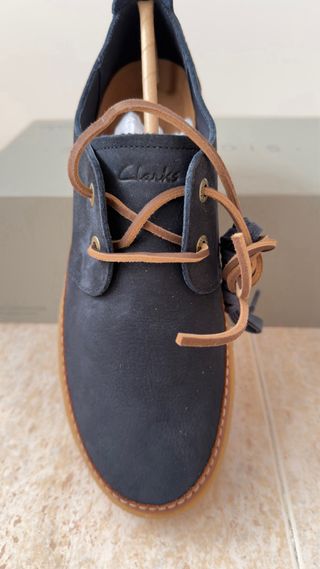 Zapatos Clarks Hombre Talla 42 Azul/Marrón.