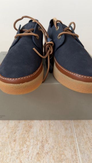 Zapatos Clarks Hombre Talla 42 Azul/Marrón.