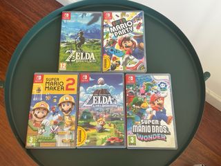 Nintendo Switch OLED Blanca + Juegos + funda