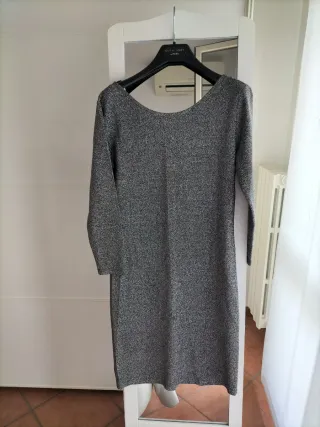 Tubino grigio effetto lurex