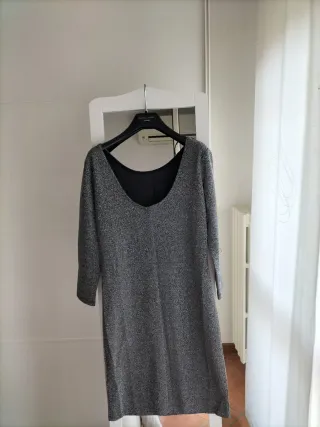 Tubino grigio effetto lurex