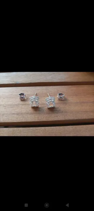 Pendientes Tous Oso Plata