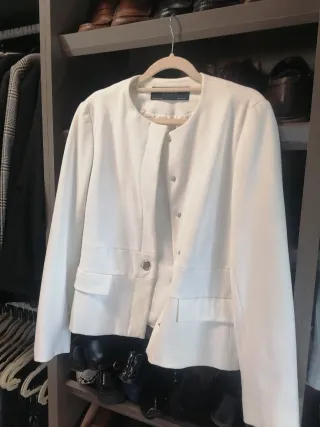 Chaqueta Zara Mujer Blanca