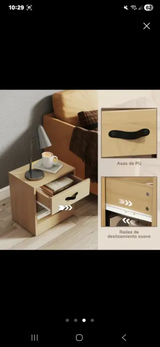 Tavolino in legno e vimini