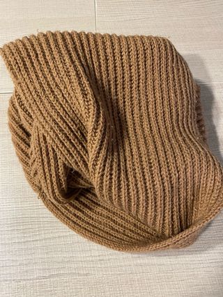 Bufanda lana tejida marrón