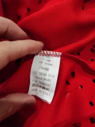 Mini abito rosso Made in Italy taglia M