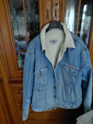 Cazadora vaquera hombre borrego