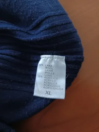 Maglione uomo blu/grigio con zip