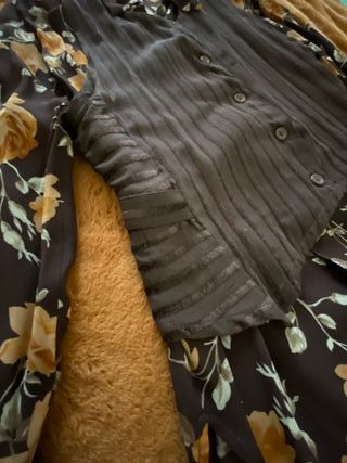 Completo marrone floreale taglia S