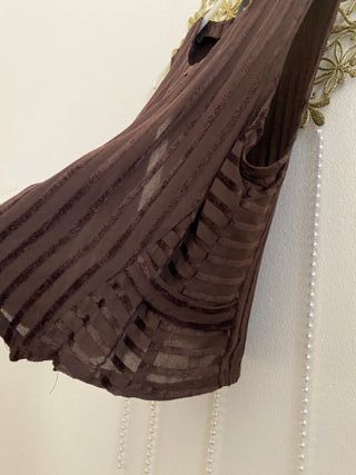 Completo marrone floreale taglia S