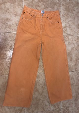 Urban Outfitters Pantalón Naranja Wide Leg