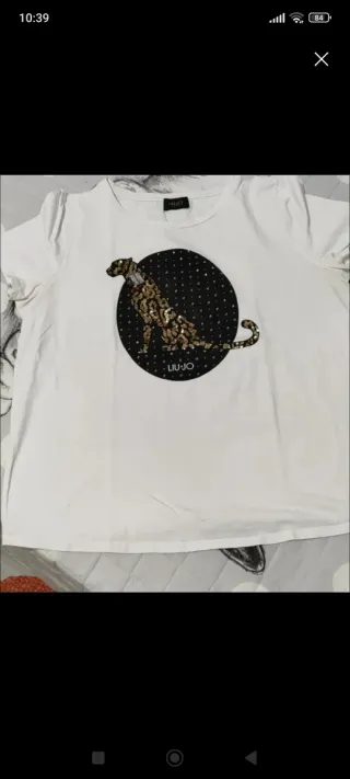Camiseta Liu Jo Talla 42 Leopardo Lentejuelas
