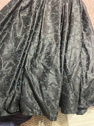 Falda fallera/baile/clavariesa damasco negro.