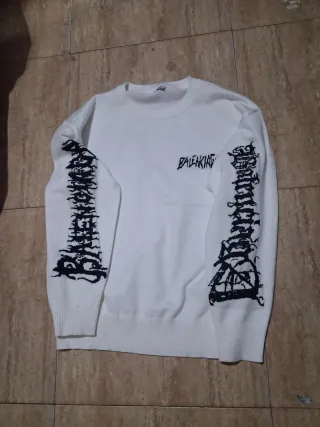 Jersey Blanco con Diseño Negro