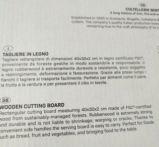 Tagliere Berti in Legno - Idea Regalo Natale