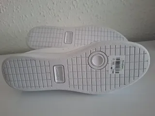 Zapatillas Lacoste Piel Hombre Blancas y Azul