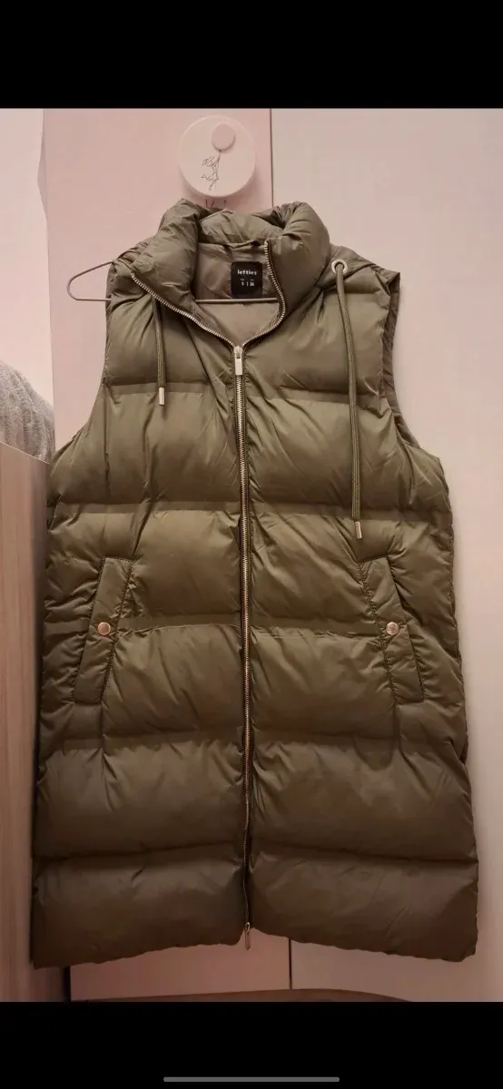 Chaleco acolchado verde mujer