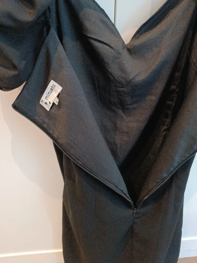 Vestido fiesta negro mujer talla 42