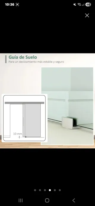 Puerta corredera de cristal esmerilado