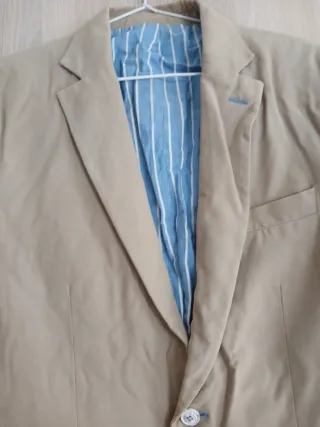 Americana beige hombre