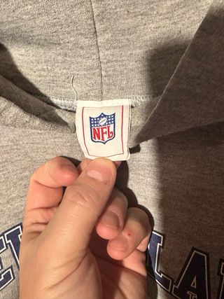 Felpa uomo Reebok New England Patriots grigia