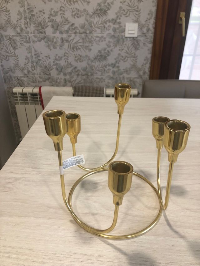 Candelabro 6 brazos Zara Home dorado