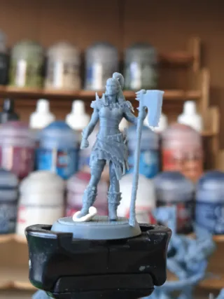 Miniatura D&D 32mm Guerriera con Ascia