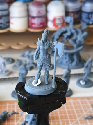 Miniatura D&D 32mm Guerriera con Ascia