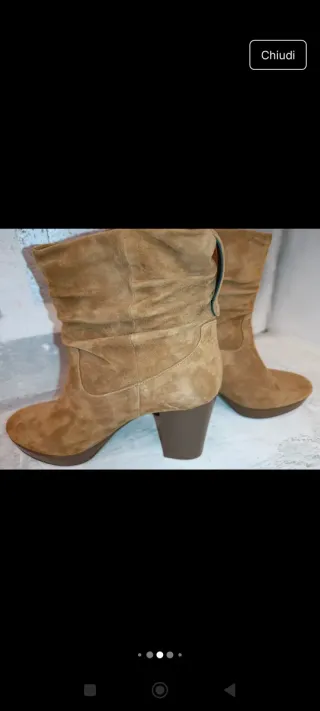 Stivaletti Carla G camoscio e cuoio NUOVI