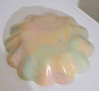 Ciotola in vetro decorata con girasoli