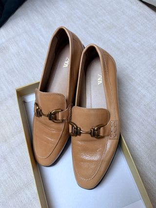 Mocassini Zara Beige Donna Tg 37