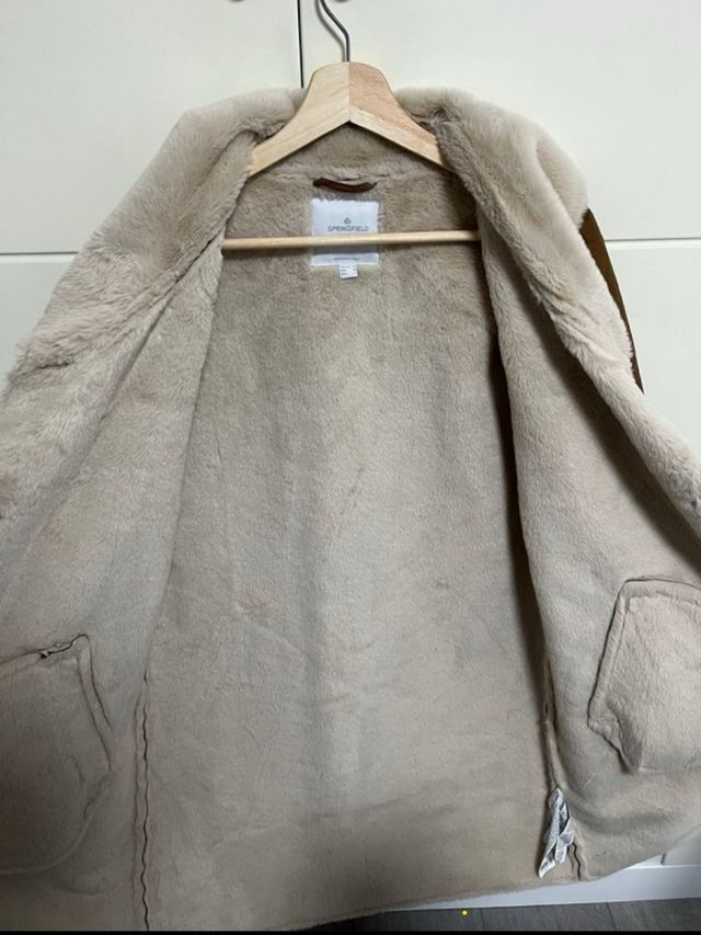 Abrigo Springfield Marrón Forro Borreguito