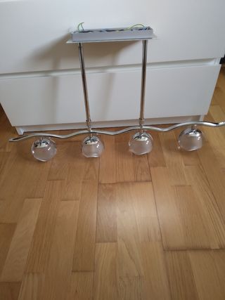 Lámpara de techo moderna cristal y metal