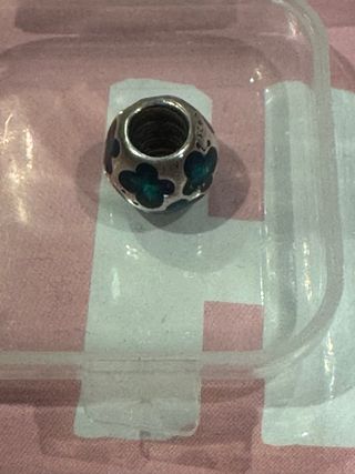 Pandora Charm Trébol Plata y Esmalte Teal