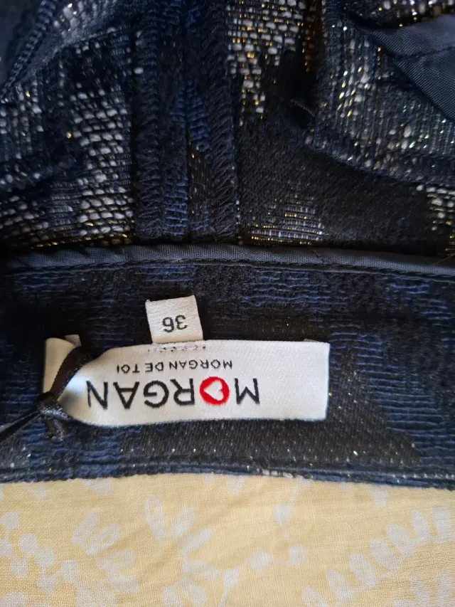 Pantalón corto Morgan azul marino hilo plata