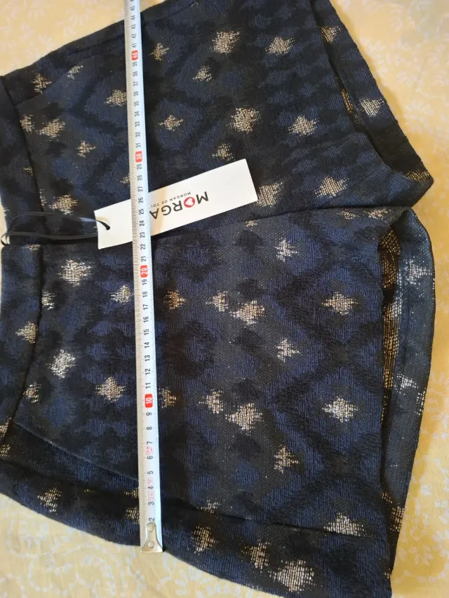 Pantalón corto Morgan azul marino hilo plata