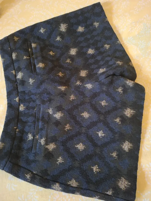 Pantalón corto Morgan azul marino hilo plata