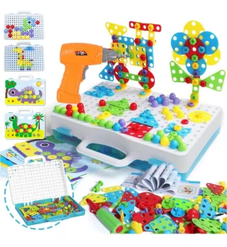 Juego de construcción con taladro