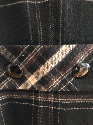 Abrigo Zara Basic cuadros beige y negro Talla S