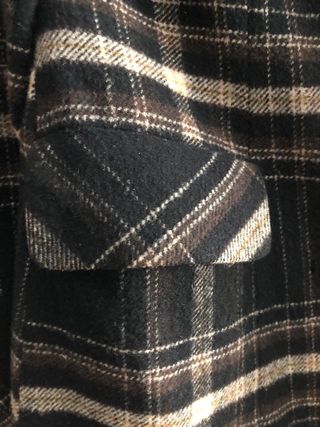 Abrigo Zara Basic cuadros beige y negro Talla S