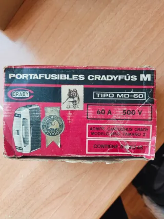 Portafusibles CRADYFÚS M MD-60 60A 500V