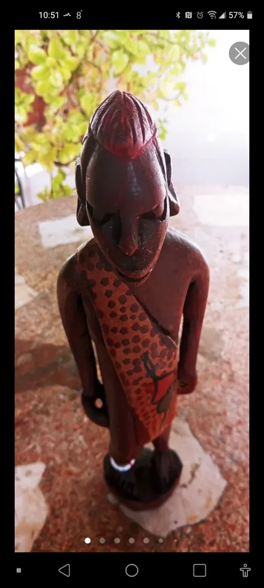 Lote Esculturas talla madera figuras Africana.