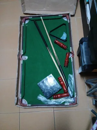 Mesa de billar con accesorios De sobremesa