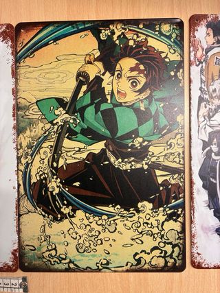 Set 3 Poster  alluminio Anime Demon Slayer