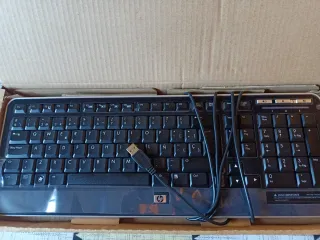 Teclado HP USB Negro/Plateado