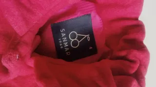 Abrigo paño niña rojo talla 4